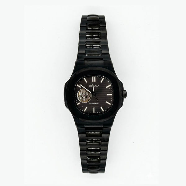 Seiko Mod Patek Full Black Open