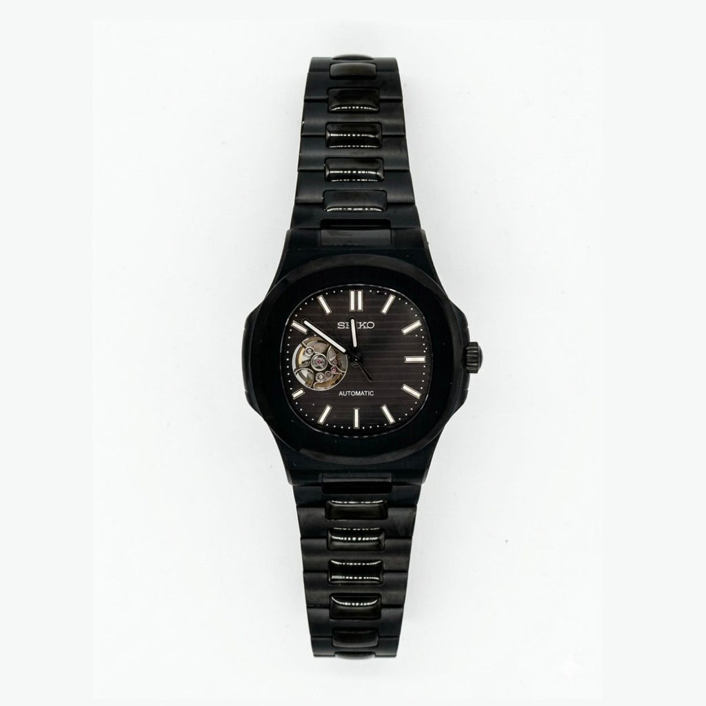 Seiko Mod Patek Full Black Open